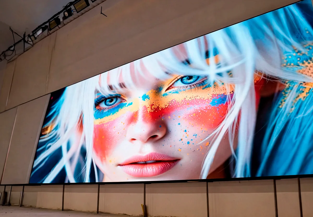 Painel de LED de alto impacto visual em aplicação profissional