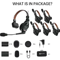 Hollyland Solidcom C1 Pro 6S com 6 fones de ouvido (1,9 GHz)2