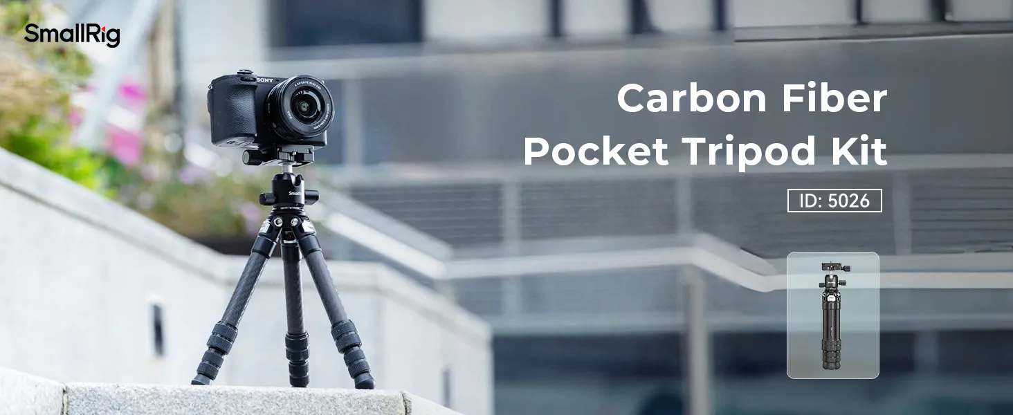 Kit de tripé de bolso em fibra de carbono7