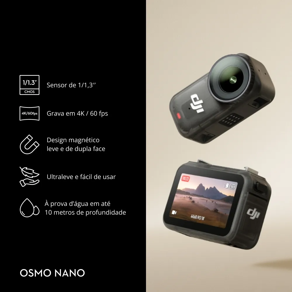 Câmera Dji Osmo Nano Standard Combo (128GB) - DJI216 Câmera Dji Osmo Nano Standard Combo 2